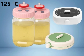 Sada - magnetická míchačka s plynulou regulací a 2x komplet sklenice s víčkem Mason Jars + 2 x míchadlo